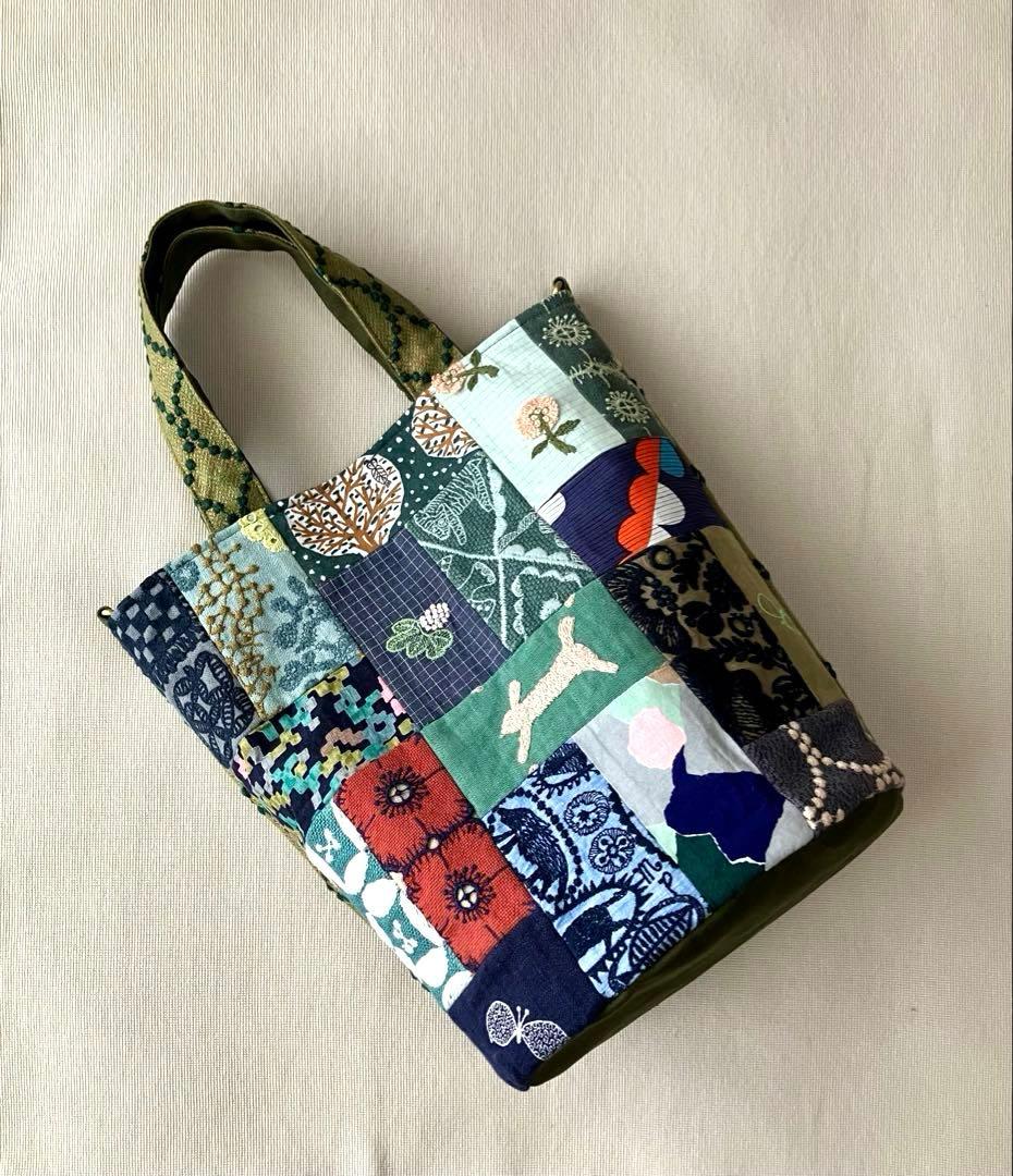 ミナペルホネン ハンドメイドパッチワーク×tambourine トートバッグ