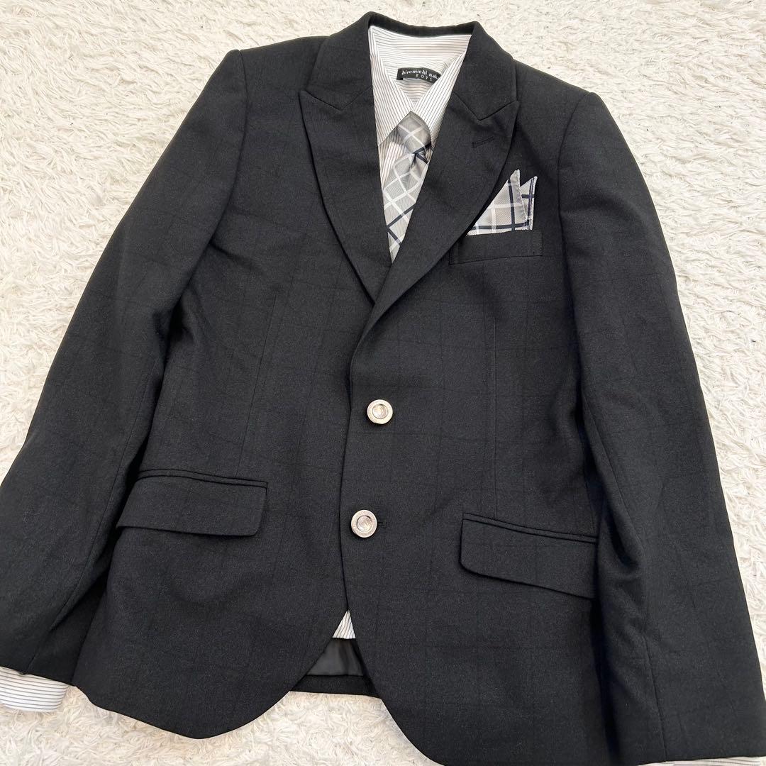ヒロミチナカノ　キッズフォーマルスーツ　男の子　ブラック　長ズボン　制服　150