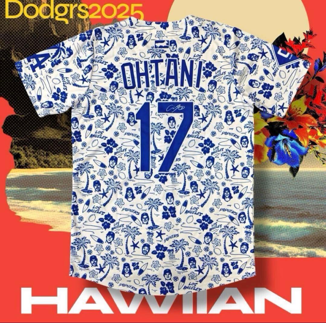 ⭐️ブラックフライデー⭐️非売品★大谷翔平サイン ユニフォームアロハハワイアンシャツ