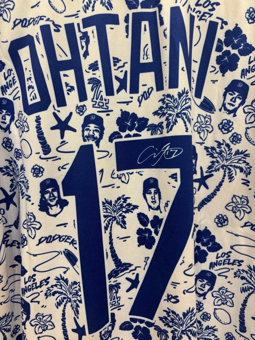 ⭐️ブラックフライデー⭐️非売品★大谷翔平サイン ユニフォームアロハハワイアンシャツ