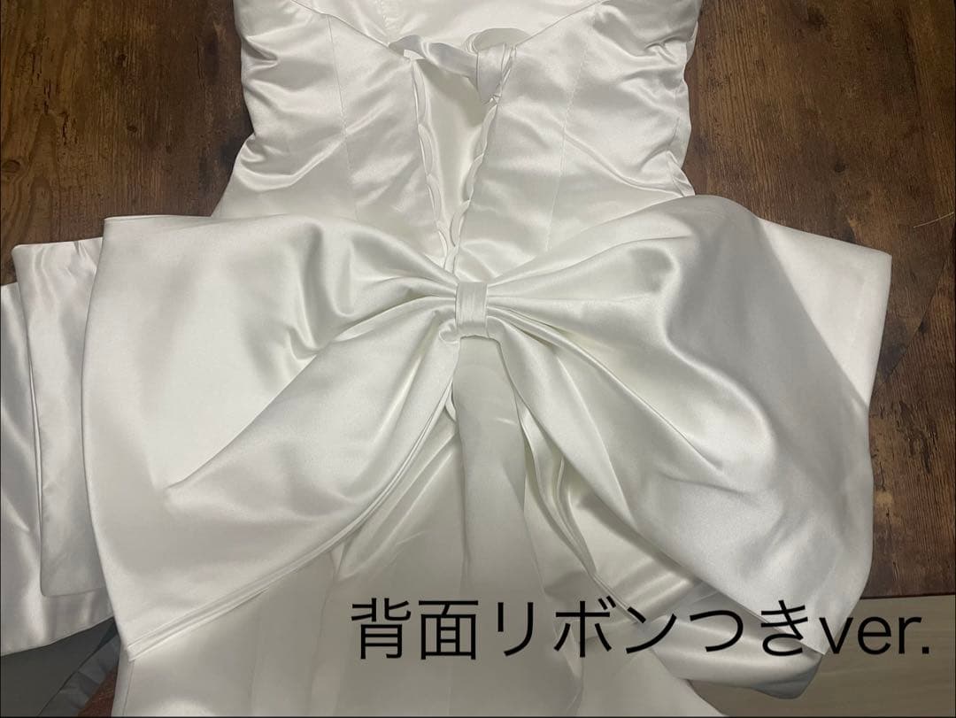 バックリボン付きマーメイドウェディングドレス