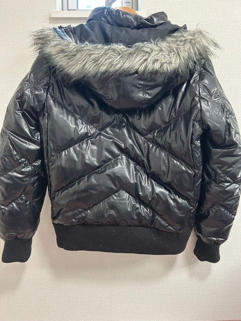 old uniqlo DOWN COLLECTION ファーダウンジャケット 黒