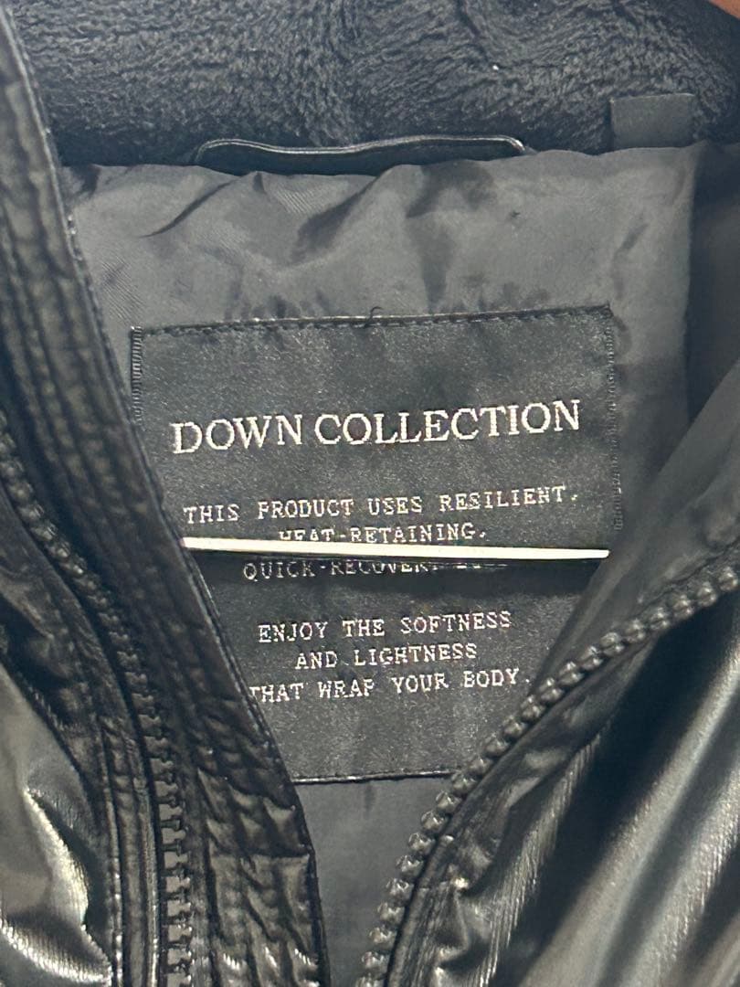 old uniqlo DOWN COLLECTION ファーダウンジャケット 黒