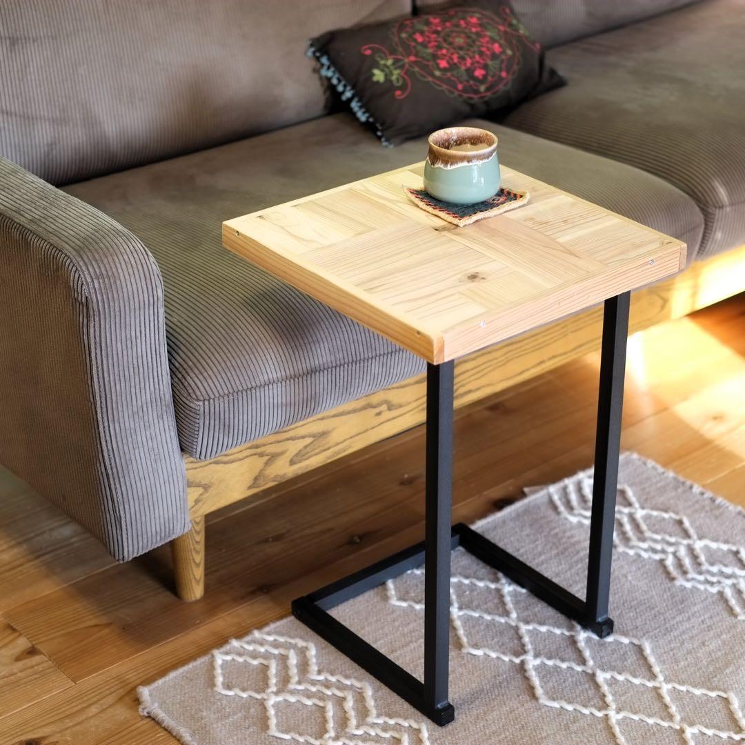 ★一点もの★ランダムな杉のサイドテーブル【ハンドメイド】