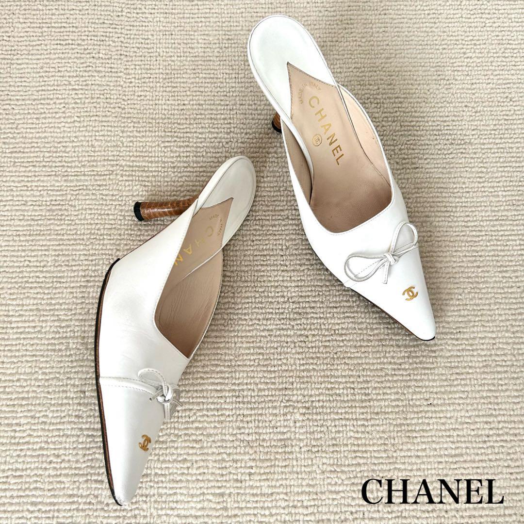CHANEL シャネル パンプス ミュール ココマーク 22cm