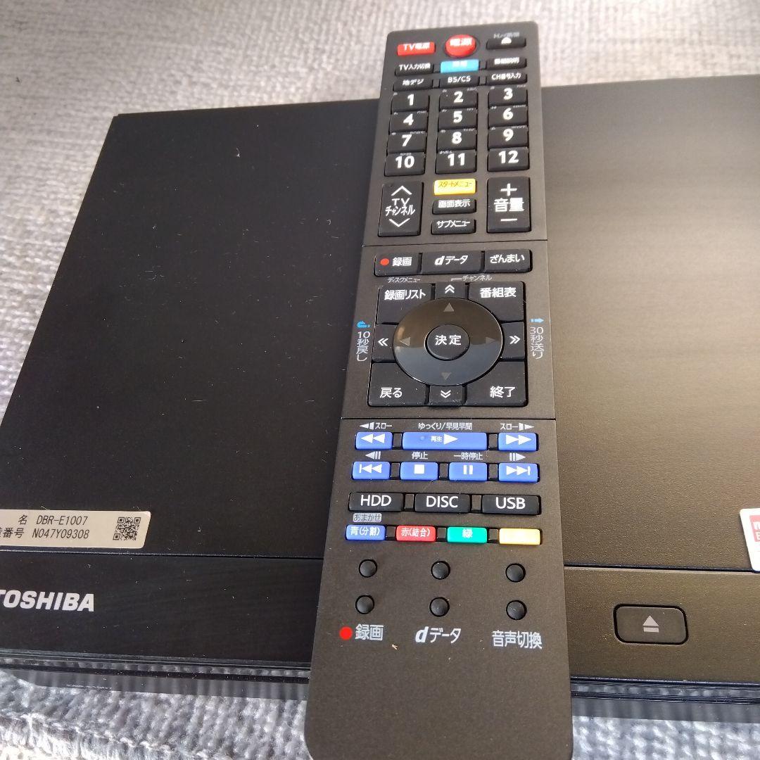 1TB東芝1番組録画ブルーレイレコーダーDBR-E1007 /2017年製
