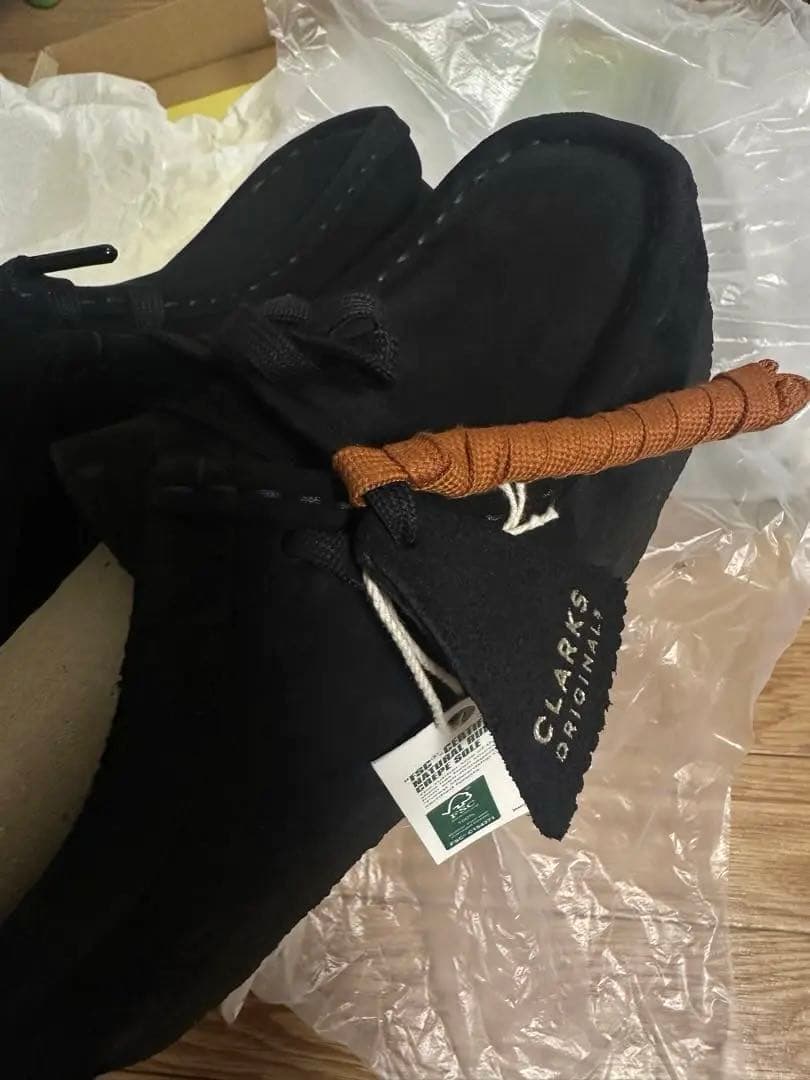 クラークス wallabee BLACK クロ　25〜25.5cm