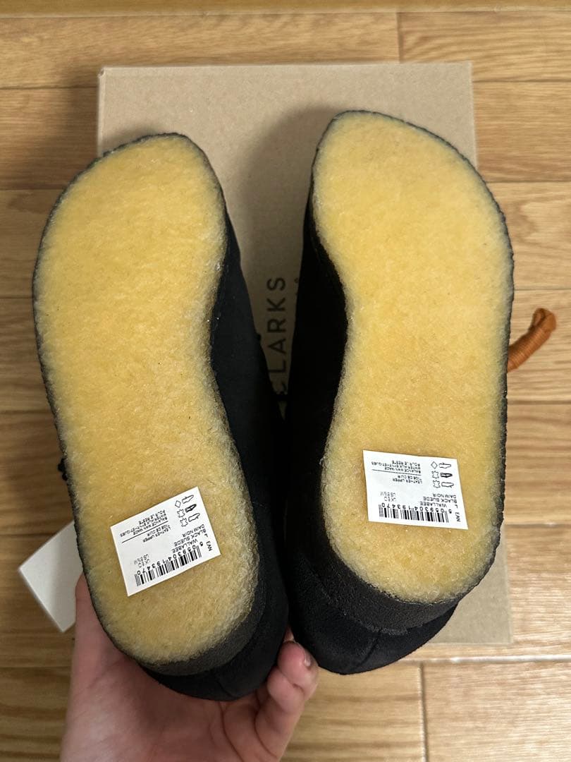 クラークス wallabee BLACK クロ　25〜25.5cm