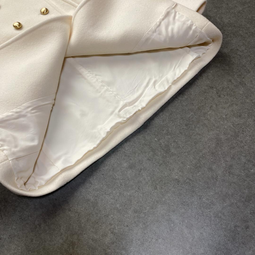 美品✨allureville ショートビーバーオフィサーコート オフホワイト2