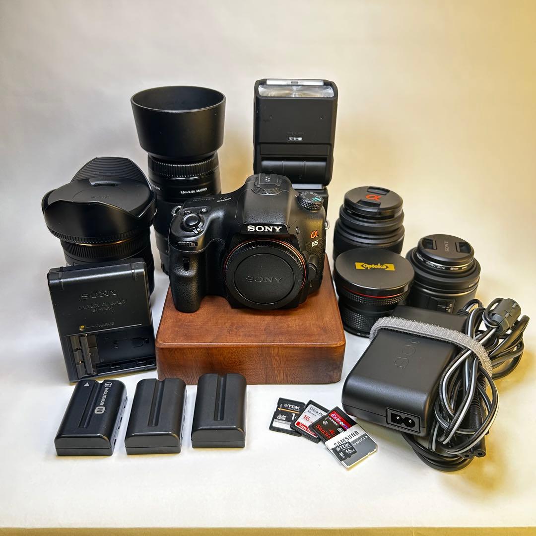 【一眼デビューに最適・即撮影可】SONYα65＋レンズ4本セット