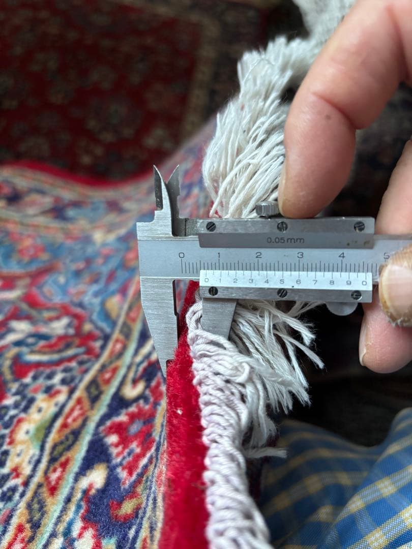 ペルシャ絨毯　ヴィンテージ　ハンドメイド　手織り　ウール　カシャーン　お買い得