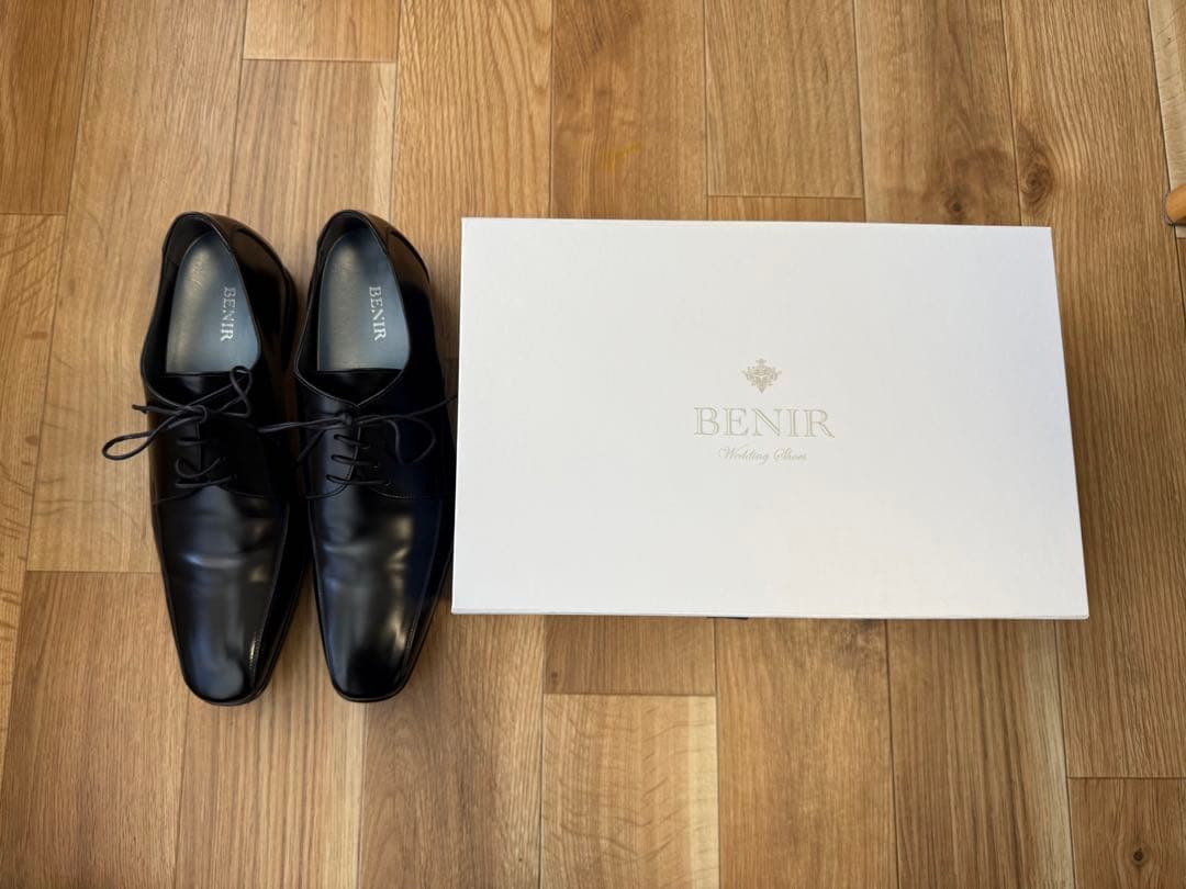 超美品　BENIR ベニルブラック　ウェディングシューズ 26cm 黒