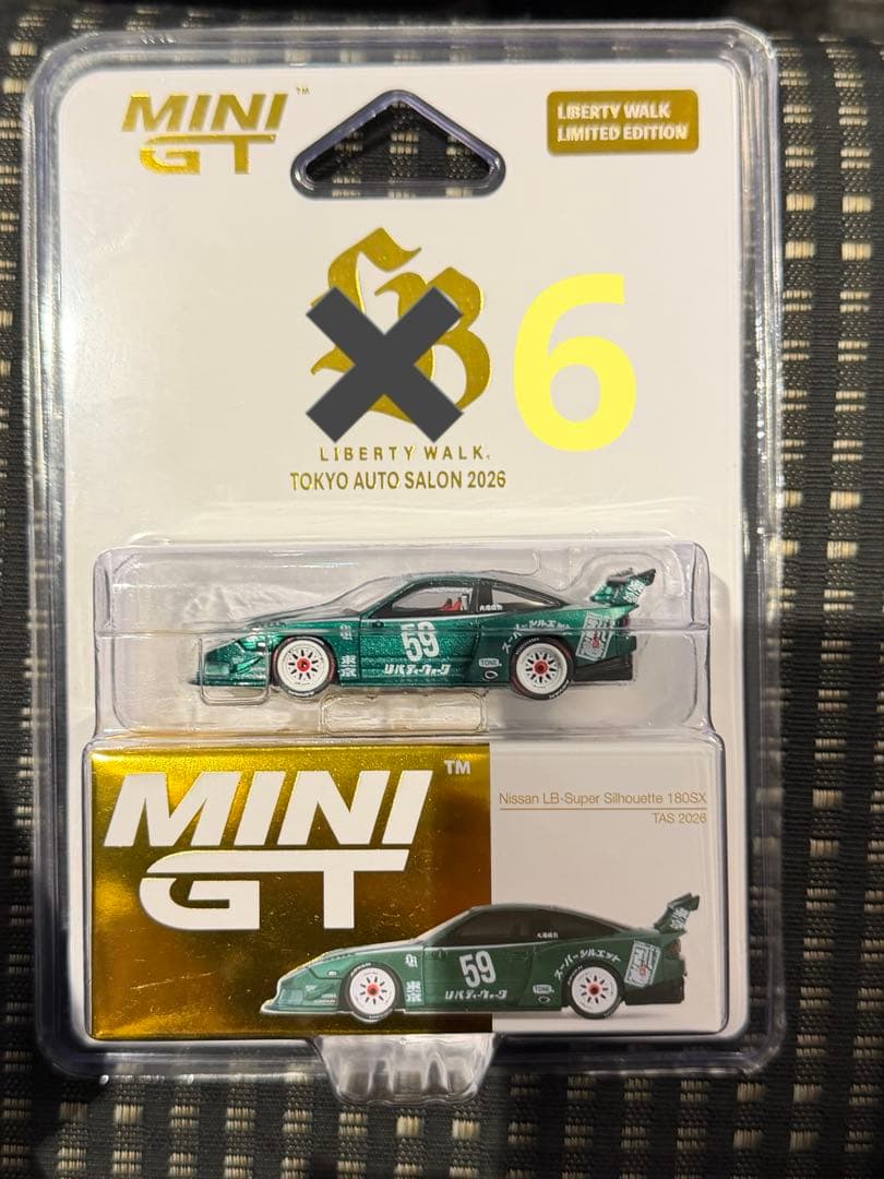 MINI GT 日産 180sx LBWK 東京オートサロン 限定　6台セット