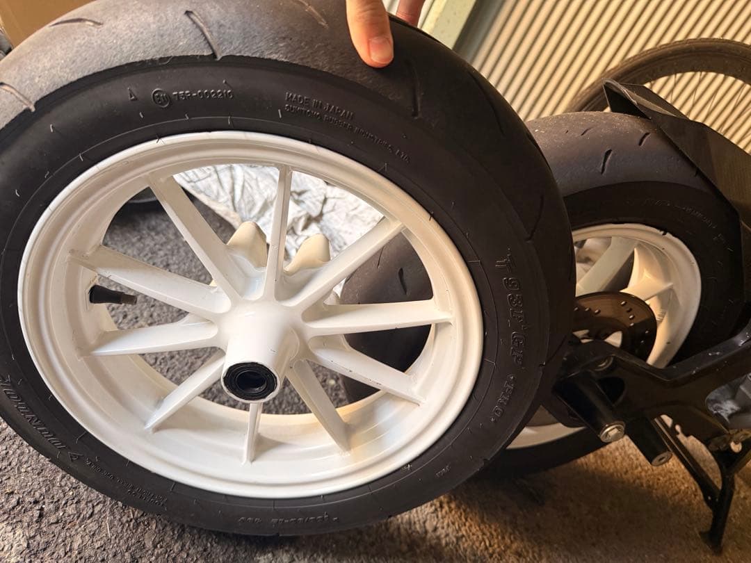 バイク用ホイール ホワイト 5本スポーク