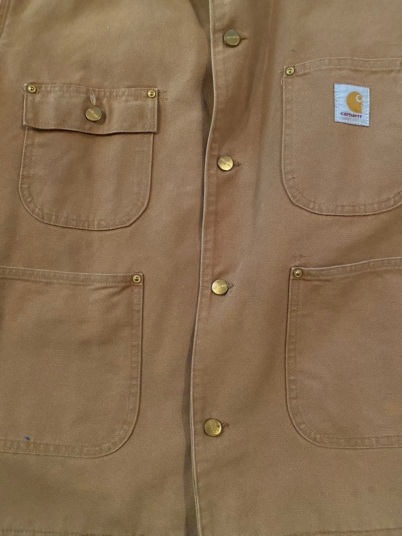 Carhartt ベージュ カバーオール　ミシガンチョアコート　USA製　90s