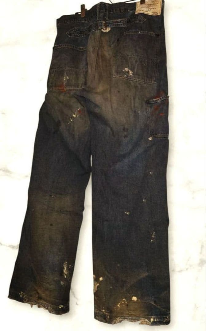 ANACHRONORM ペンキ加工 32 ビンテージ ペインターパンツ