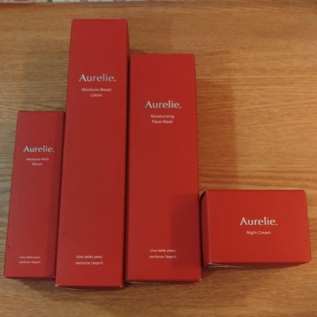 Aurelie スキンケア 4点セット　洗顔　化粧水　美容液　ナイトクリーム