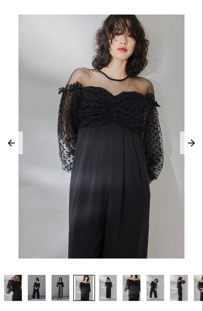 ジョージ　ANDRESD アンドレスド フロッキードットパンツドレス