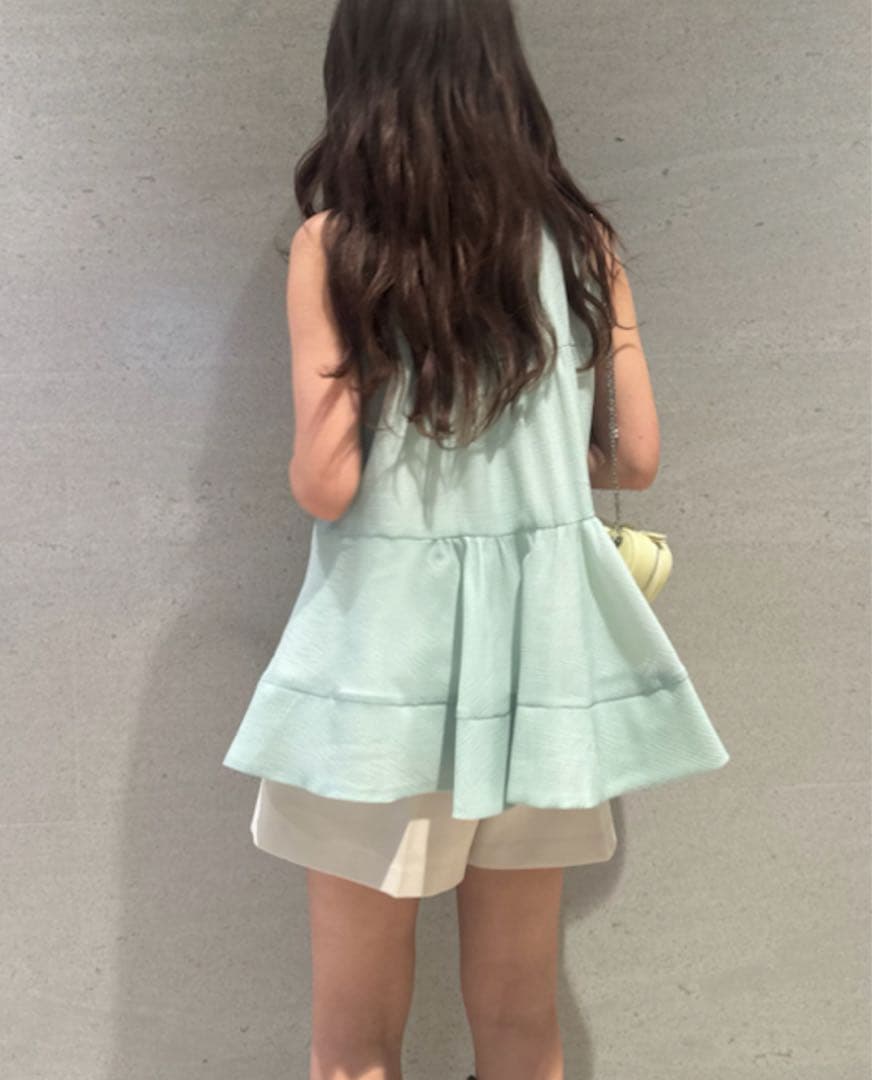 lily brown アメスリティアードブラウス　ミント