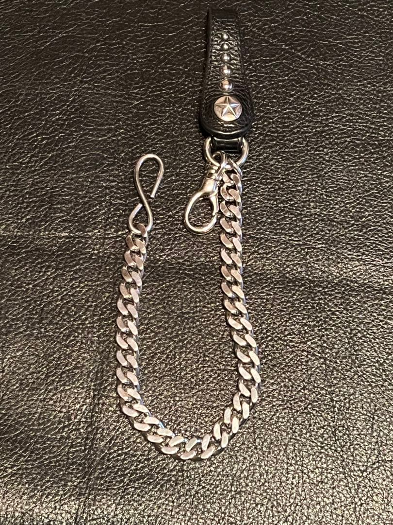 CALEE レザーキーホルダーカスタムウォレットチェーン シルバー925