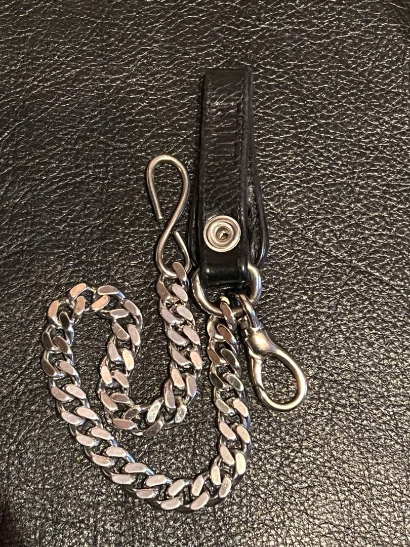 CALEE レザーキーホルダーカスタムウォレットチェーン シルバー925