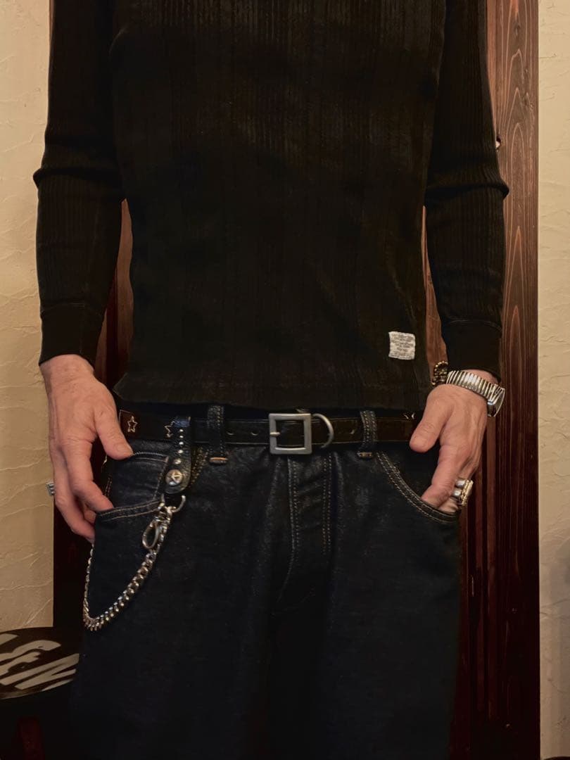 CALEE レザーキーホルダーカスタムウォレットチェーン シルバー925