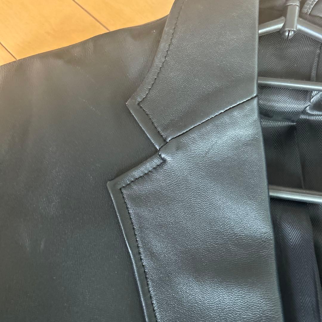 ✨XL相当✨リコリス テーラードジャケット ラムレザー オーバーサイズ