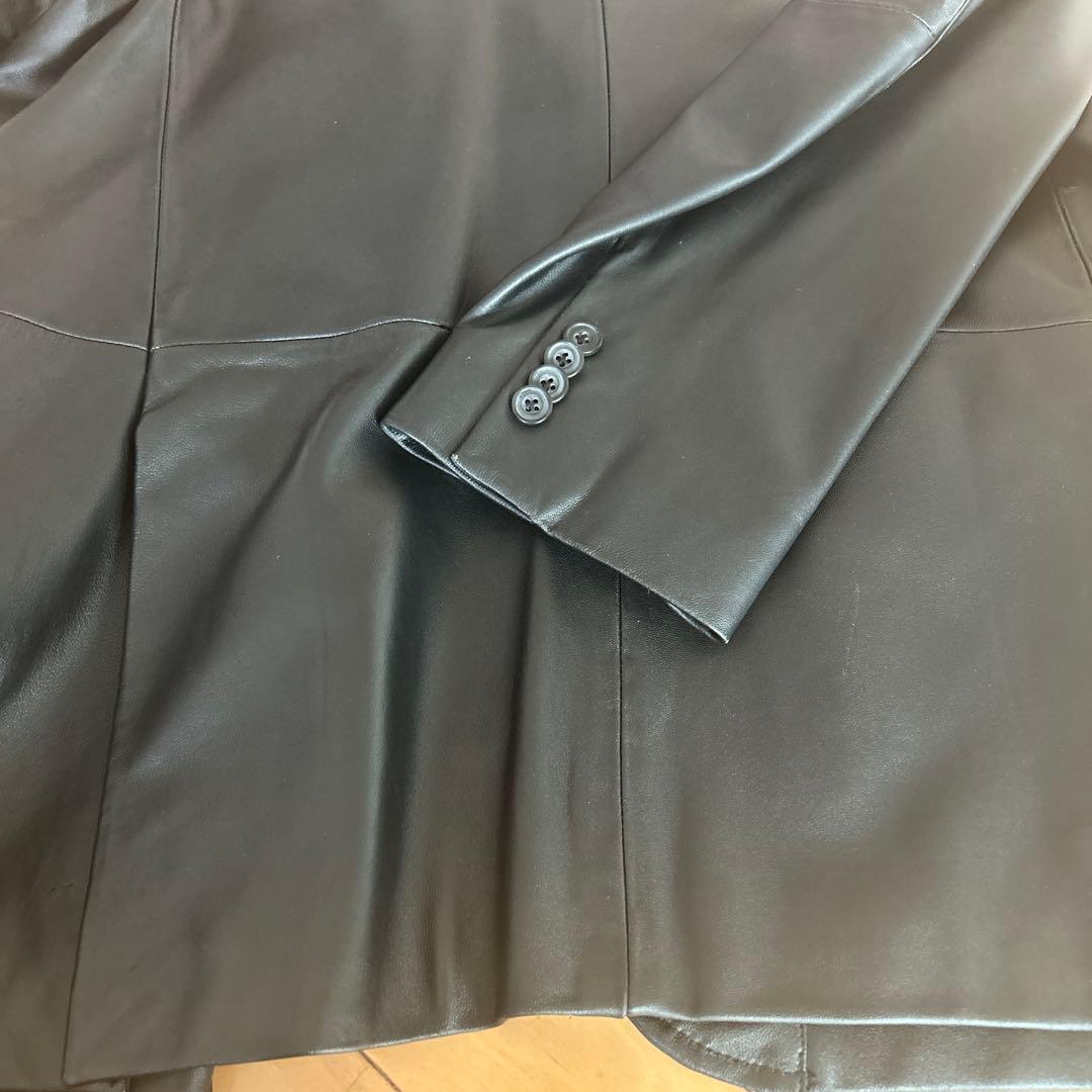 ✨XL相当✨リコリス テーラードジャケット ラムレザー オーバーサイズ