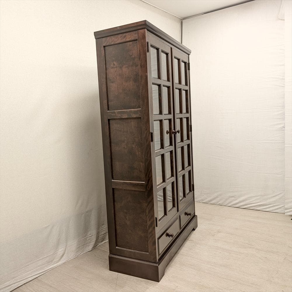 北海道民芸家具　樺　無垢　本棚　本箱　書棚　ブックシェルフ　キャビネット　飾り棚