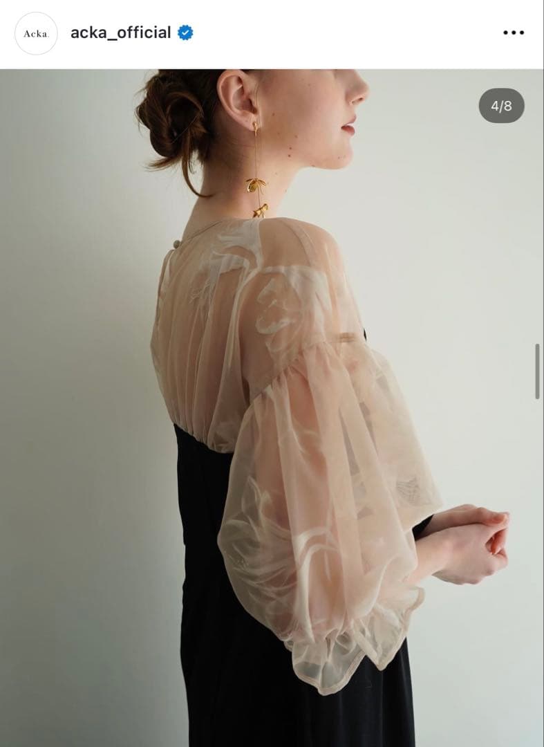 スーツ・フォーマル・ドレス sheer puff dress