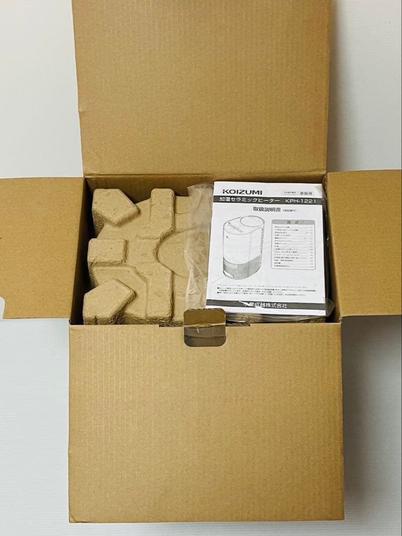 コイズミ　KOIZUMI KPH-1221/W セラミックヒーター & 加湿器