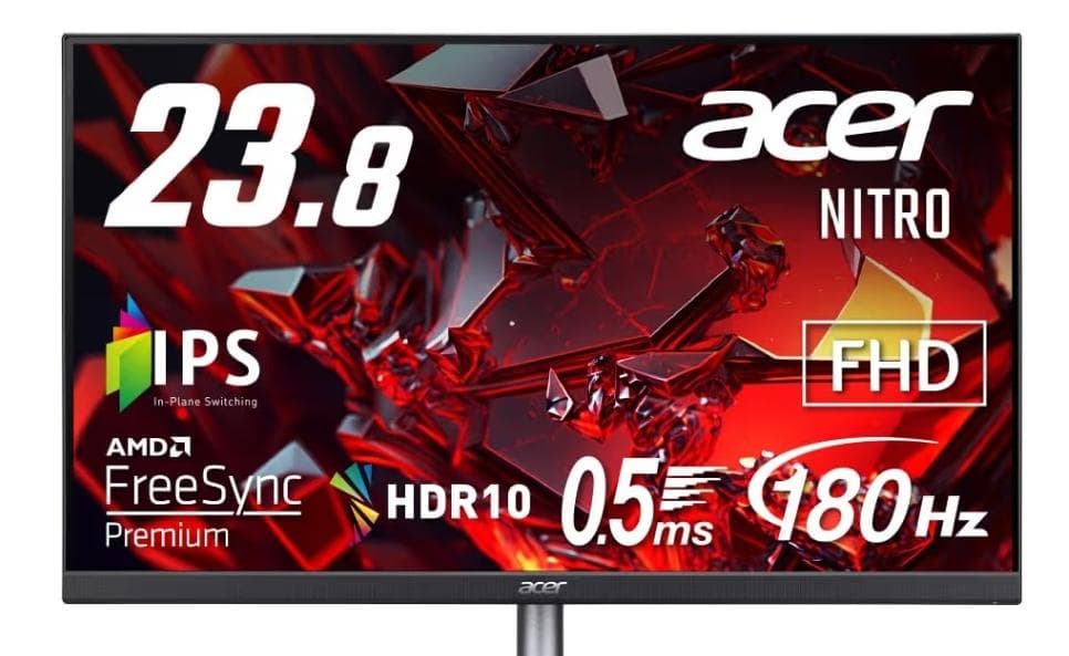 ゲーミングモニター　acer NITRO VGO FHD180Hz IPSパネル