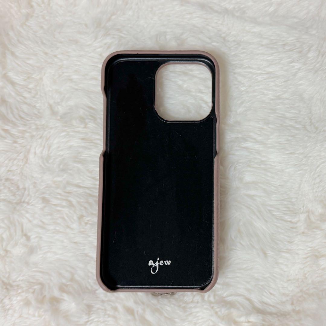 ajew iPhone15promax pinkbeige エジュー ケース