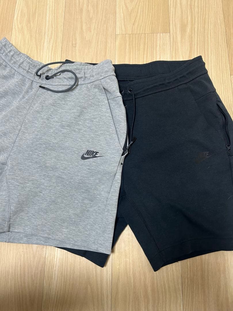 黒タグ廃盤 テックフリース ハーフパンツ M ２点セット(グレー・ブラック)