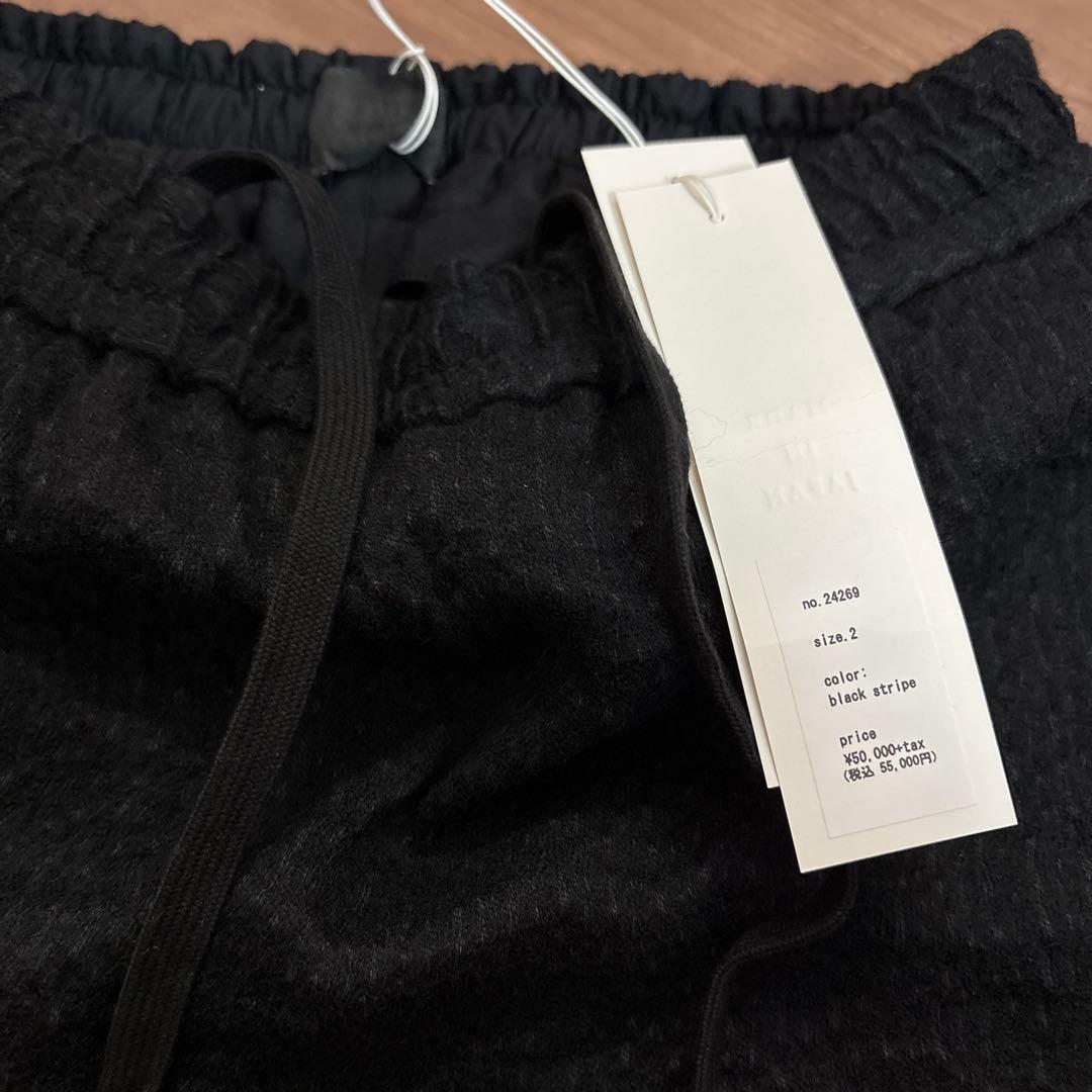 山内24ss ウールキュプラ・ランダムシャドーストライプ　パジャマパンツ