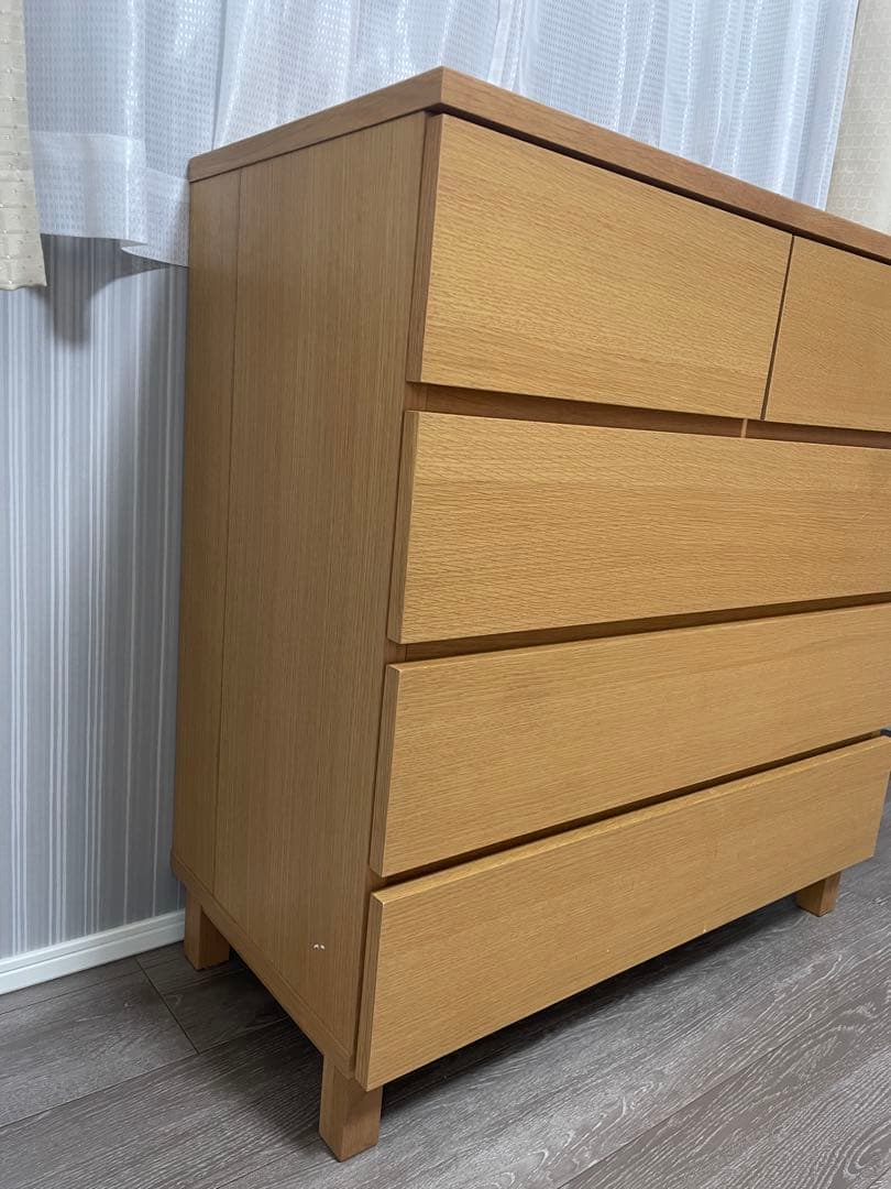 まつぼっくりMUJI 脚付き4段チェスト 廃盤希少品 幅80cm中古品