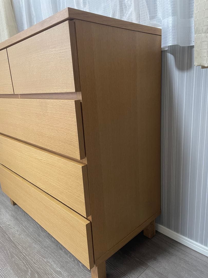 まつぼっくりMUJI 脚付き4段チェスト 廃盤希少品 幅80cm中古品