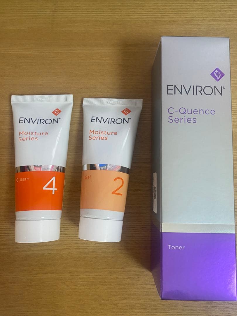ENVIRON C-Quence トナー、モイスチャージェル2、クリーム4