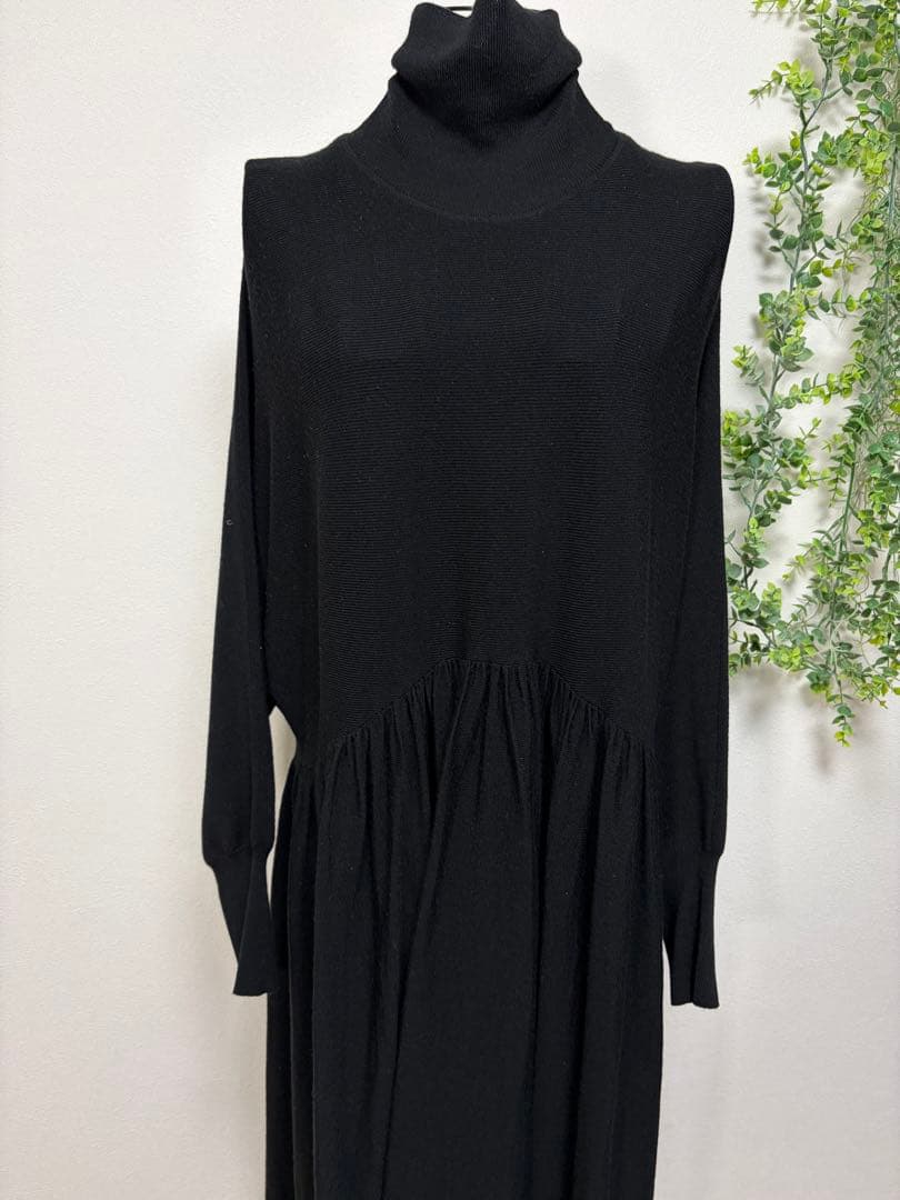 リ*コ様 Curensology カレンソロジー　ウール　ハイネックギャザーワン