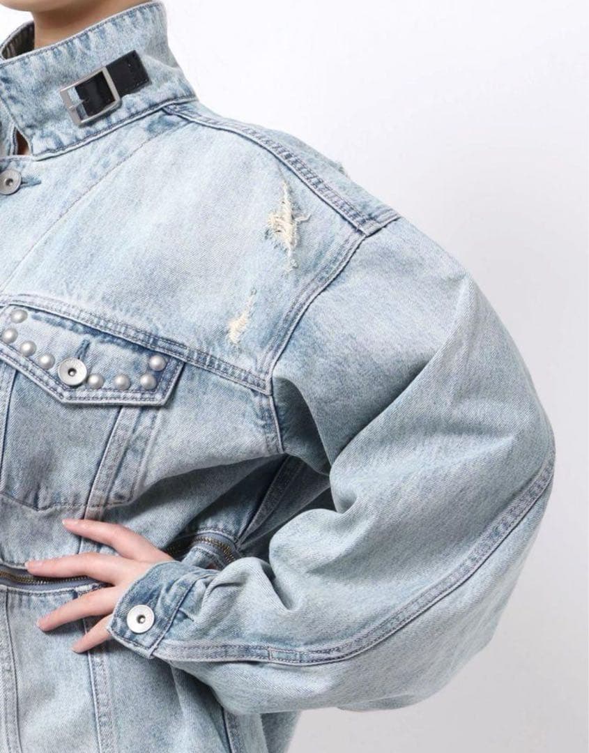 KODA KUMI × GYDA オフショルダー デニムジャケット