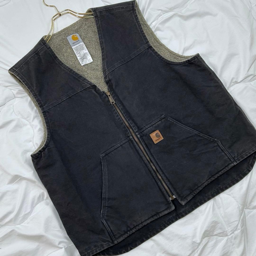 Carhartt ダックベスト ブラック V26 BLK フェード　XLサイズ