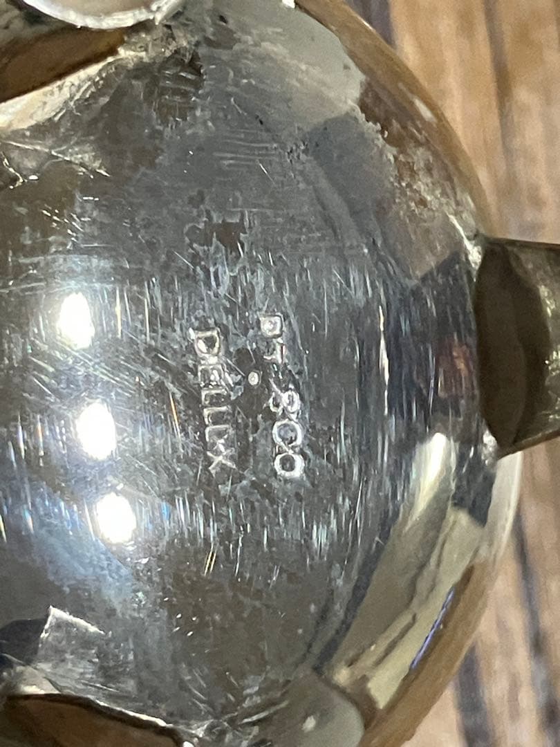 アンティーク銀食器 シルバー800 クリーマー・シュガーポット・トレイセット