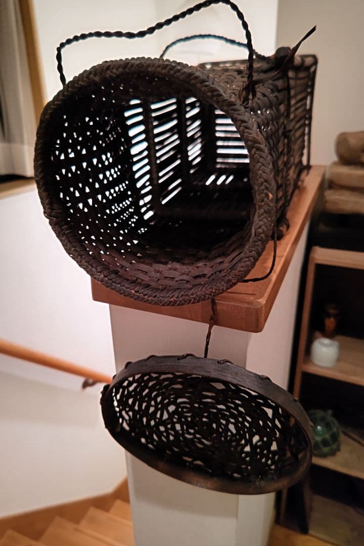 イフガオ族、イナゴ入れ籠、アンティーク