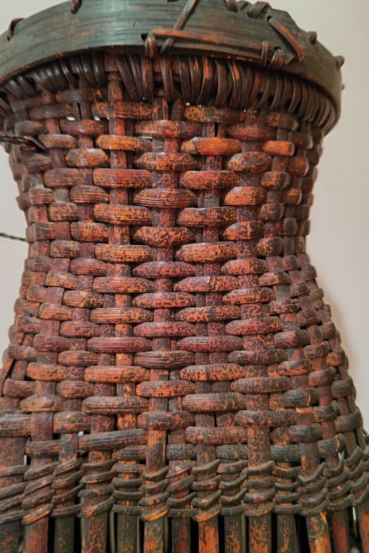 イフガオ族、イナゴ入れ籠、アンティーク