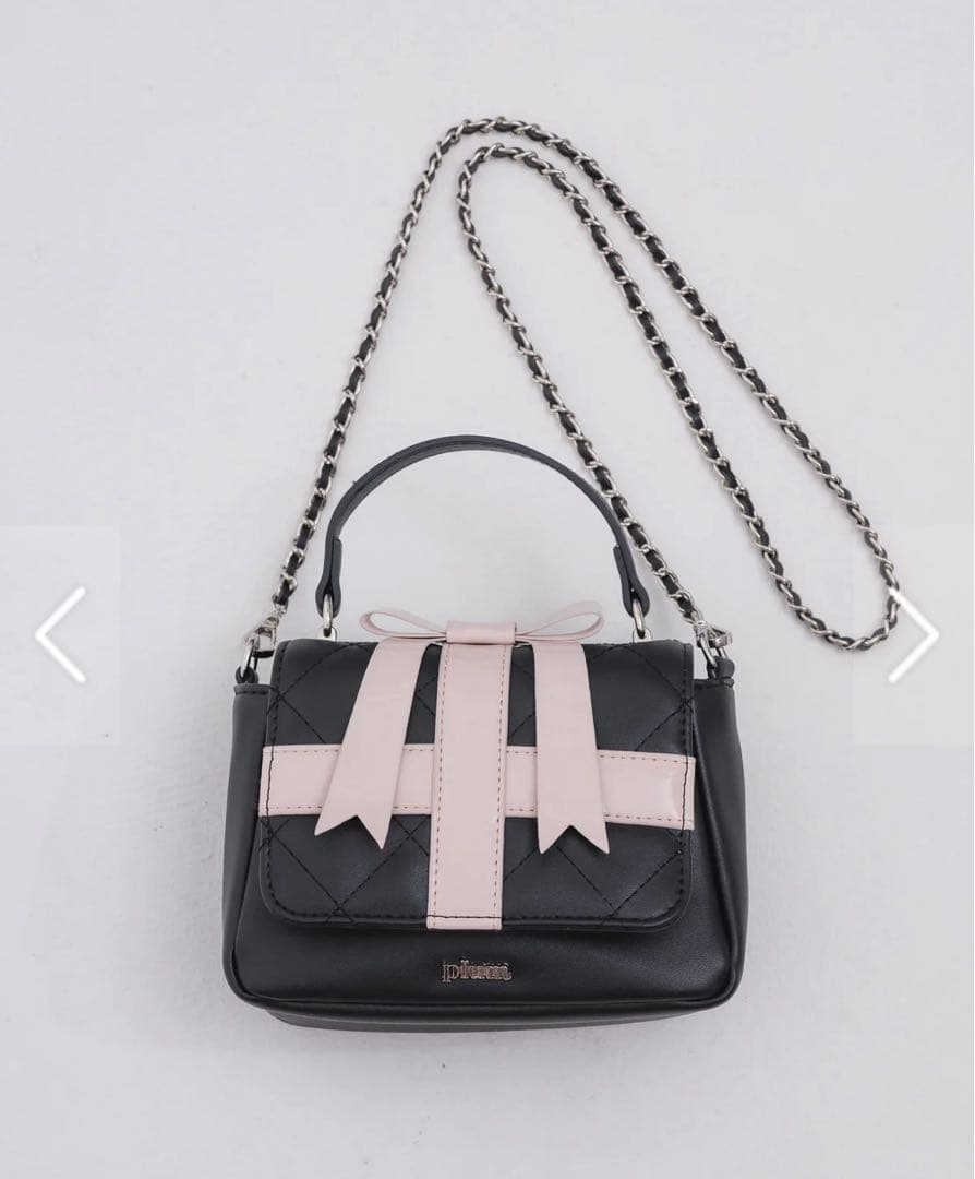 pium プレゼントリボンキルティングミニバッグ