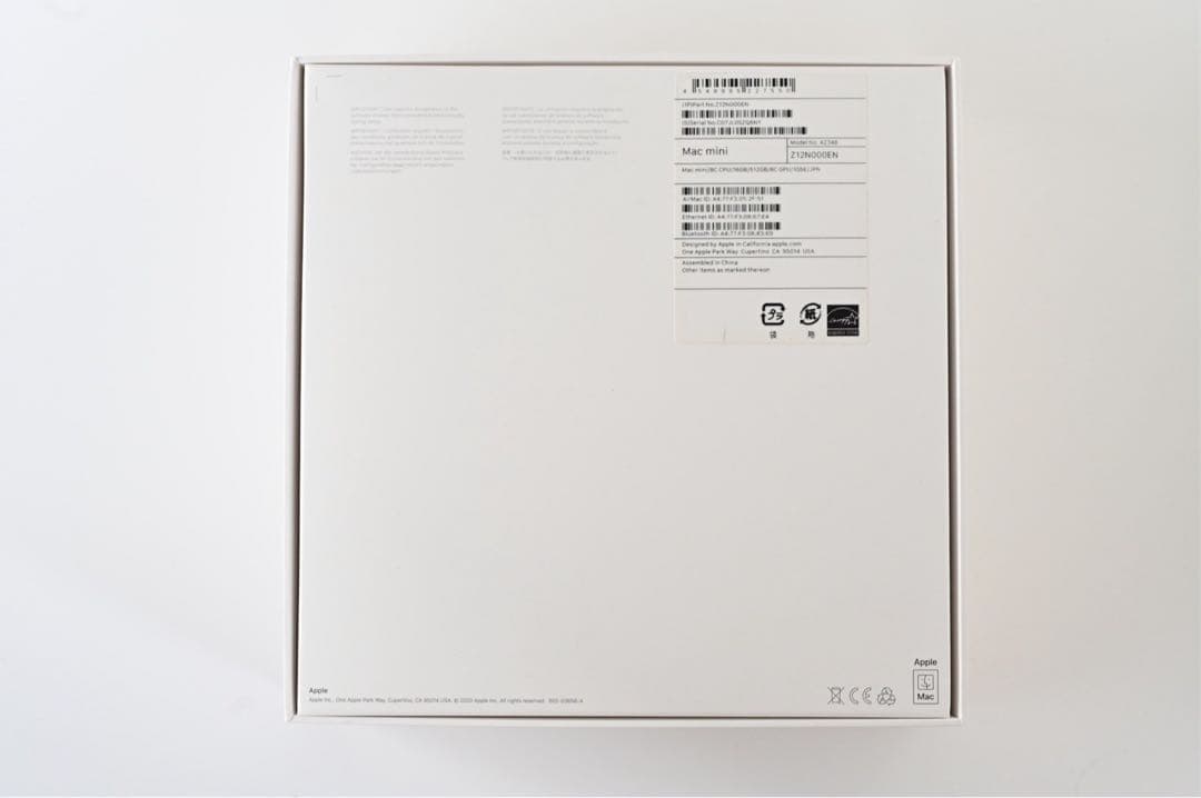 Macデスクトップ Apple Mac mini M1 16GB 512GB 2020