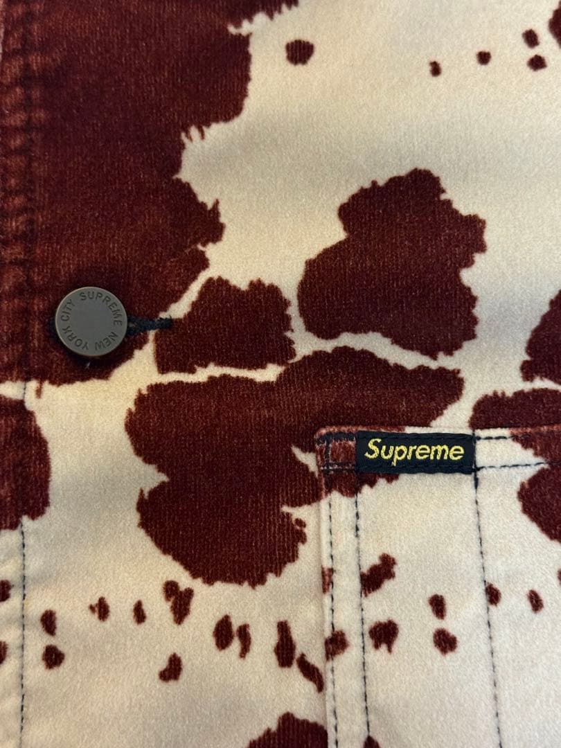 20ss Supreme Velvet Chore Coat ジャケット　m