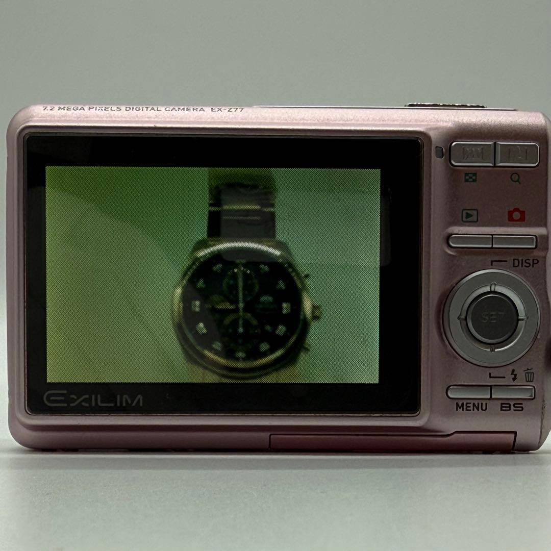 美品　CASIO EXILIM EX-Z77 ピンク 7.2MP 動作確認済み