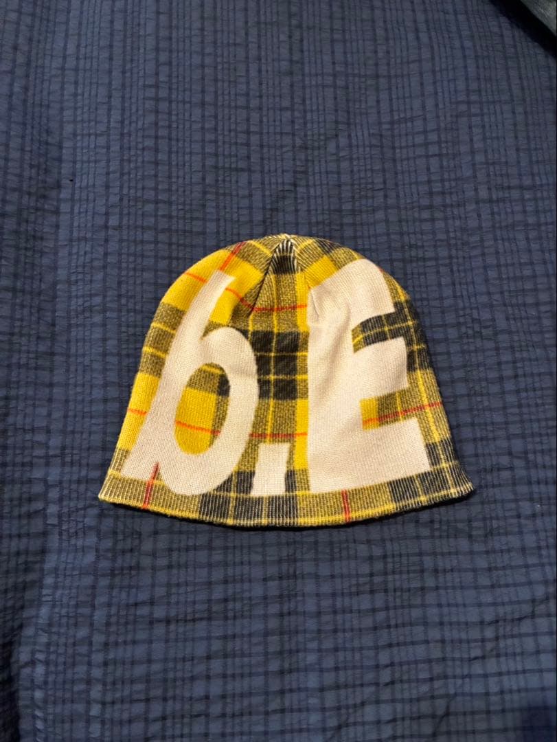 b.eautiful チェック柄 ニット帽