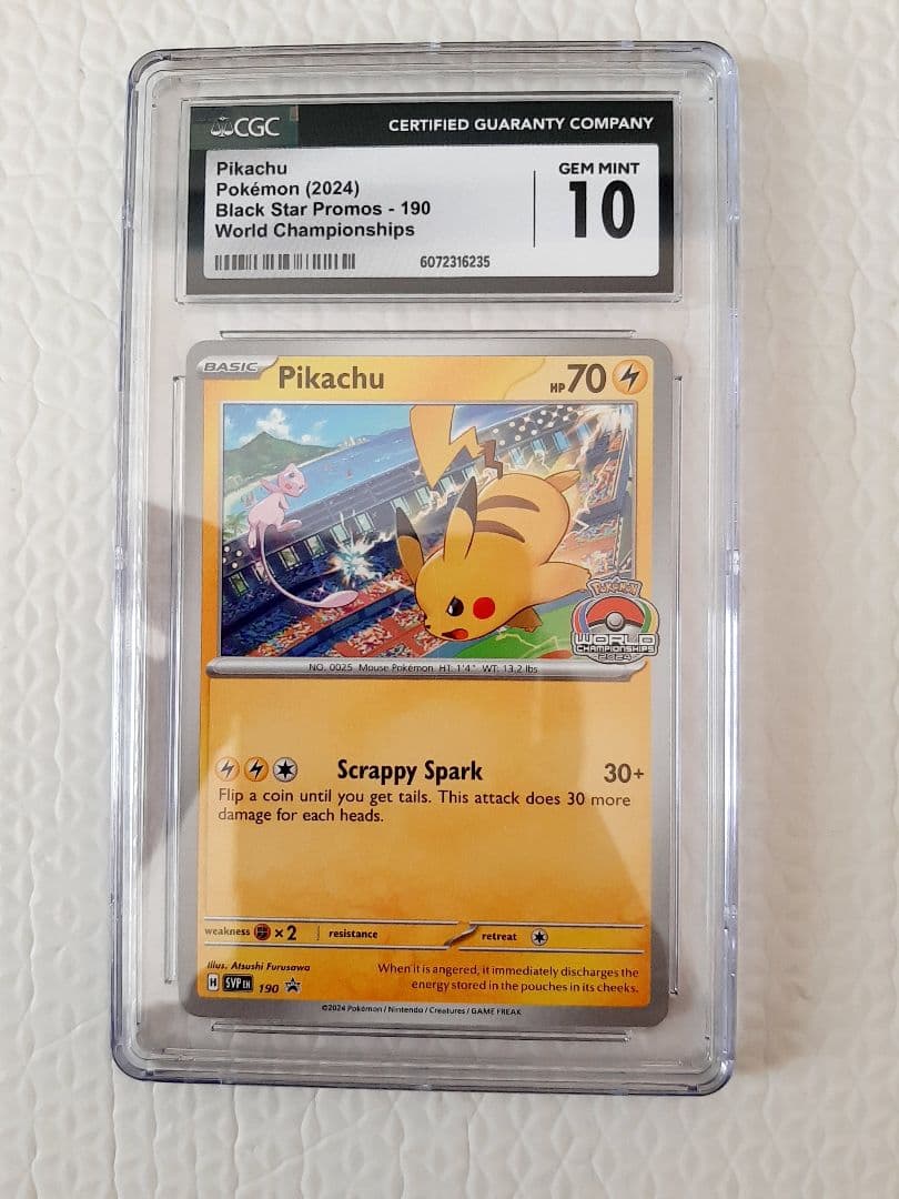 WCS2024プロモ　ピカチュウ英語版　cgc 最高評価　pikachu